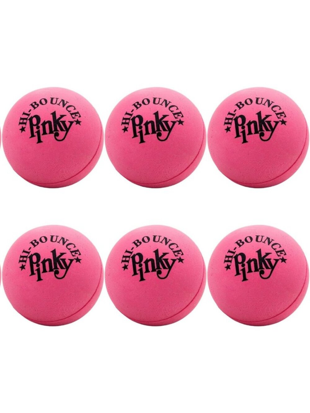 Bouncy Pink Balls for Kids - 6 Pack of Hi-Bounce Fun Toys for Outdoor Play